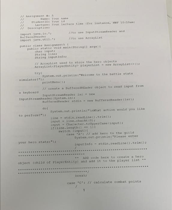 Solved Program Description In Assignment 5, you will create | Chegg.com