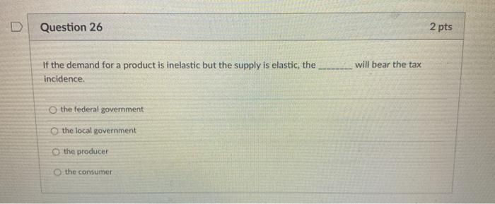 Solved Question 23 2 pts Which of the following goods | Chegg.com