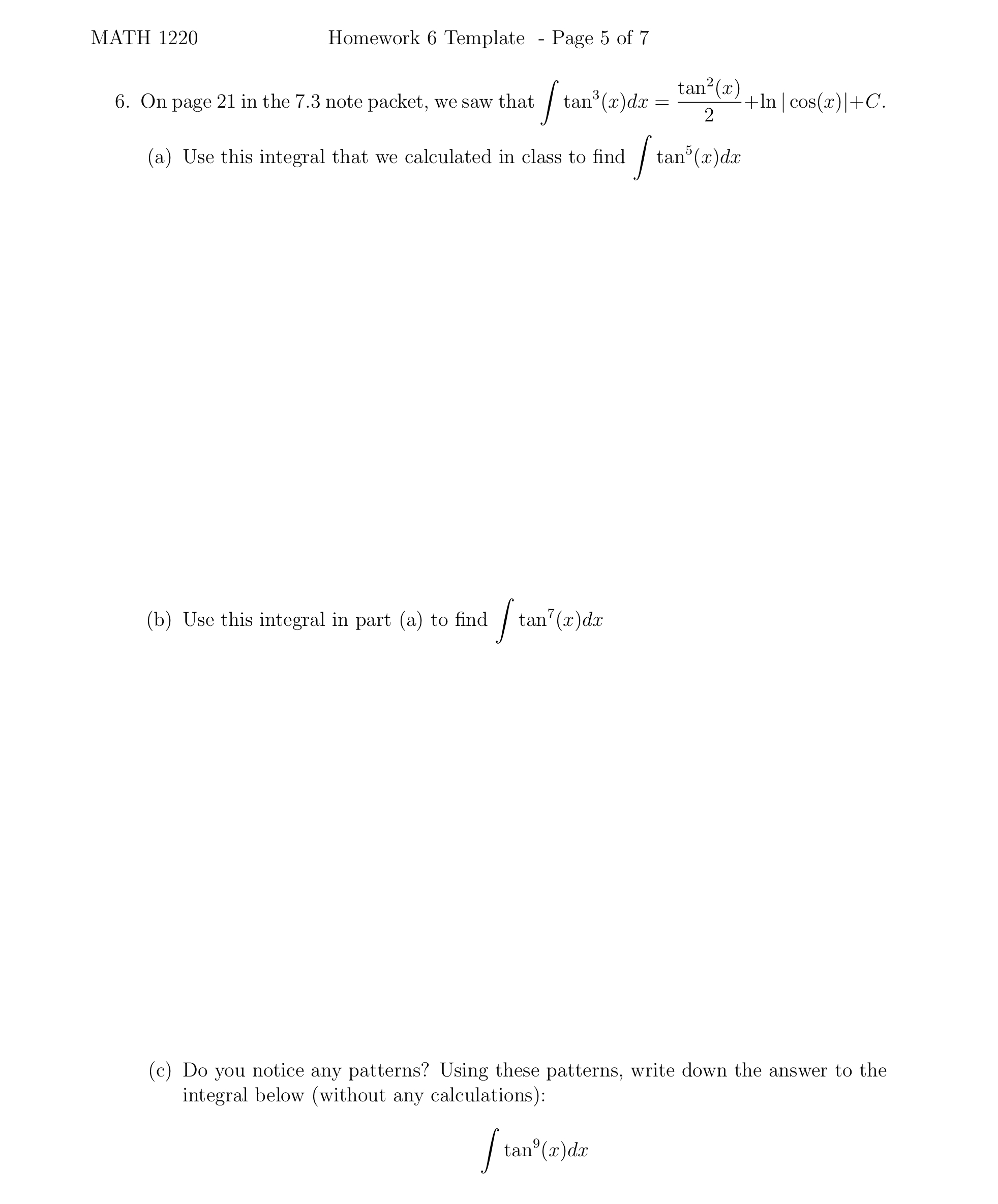 Solved MATH 1220Homework 6 ﻿Template - ﻿Page 5 ﻿of 76. ﻿On | Chegg.com