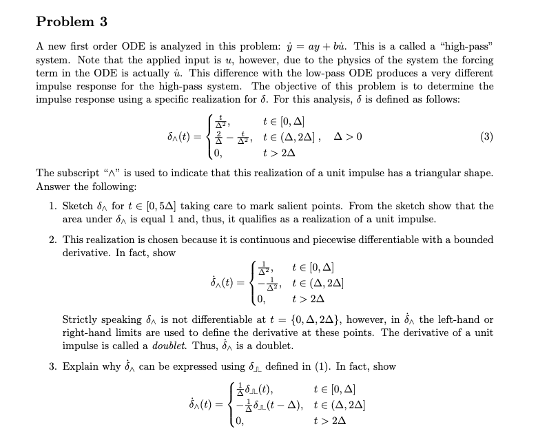 Problem 3A new first order ODE is analyzed in this | Chegg.com