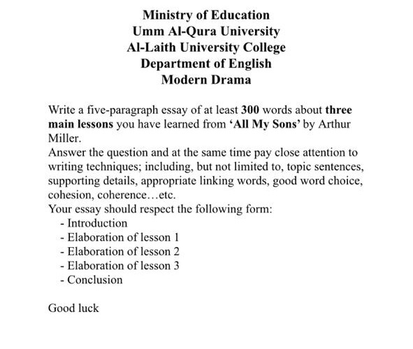 write a topic on education