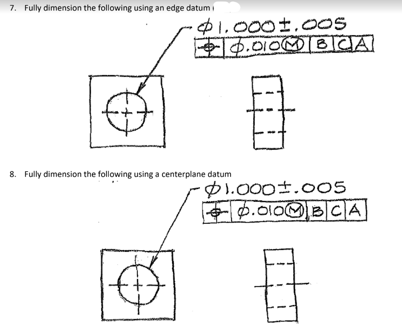 Solved Fully dimension the following using an edge datum | Chegg.com