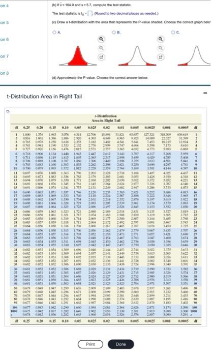 Solved To test H0:μ=107 versus H1;μ =107 a simple random | Chegg.com