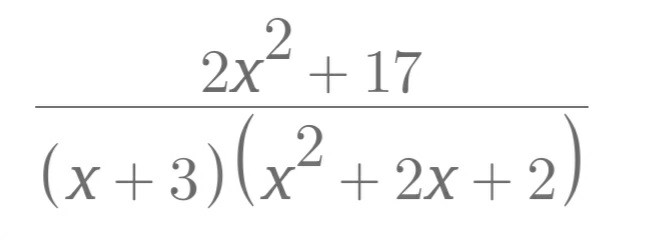 Solved 2 2x+17 (x+3)(x² + 2x + 2) | Chegg.com