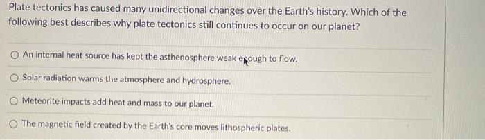 Solved What is the main reason that the Earth has a | Chegg.com
