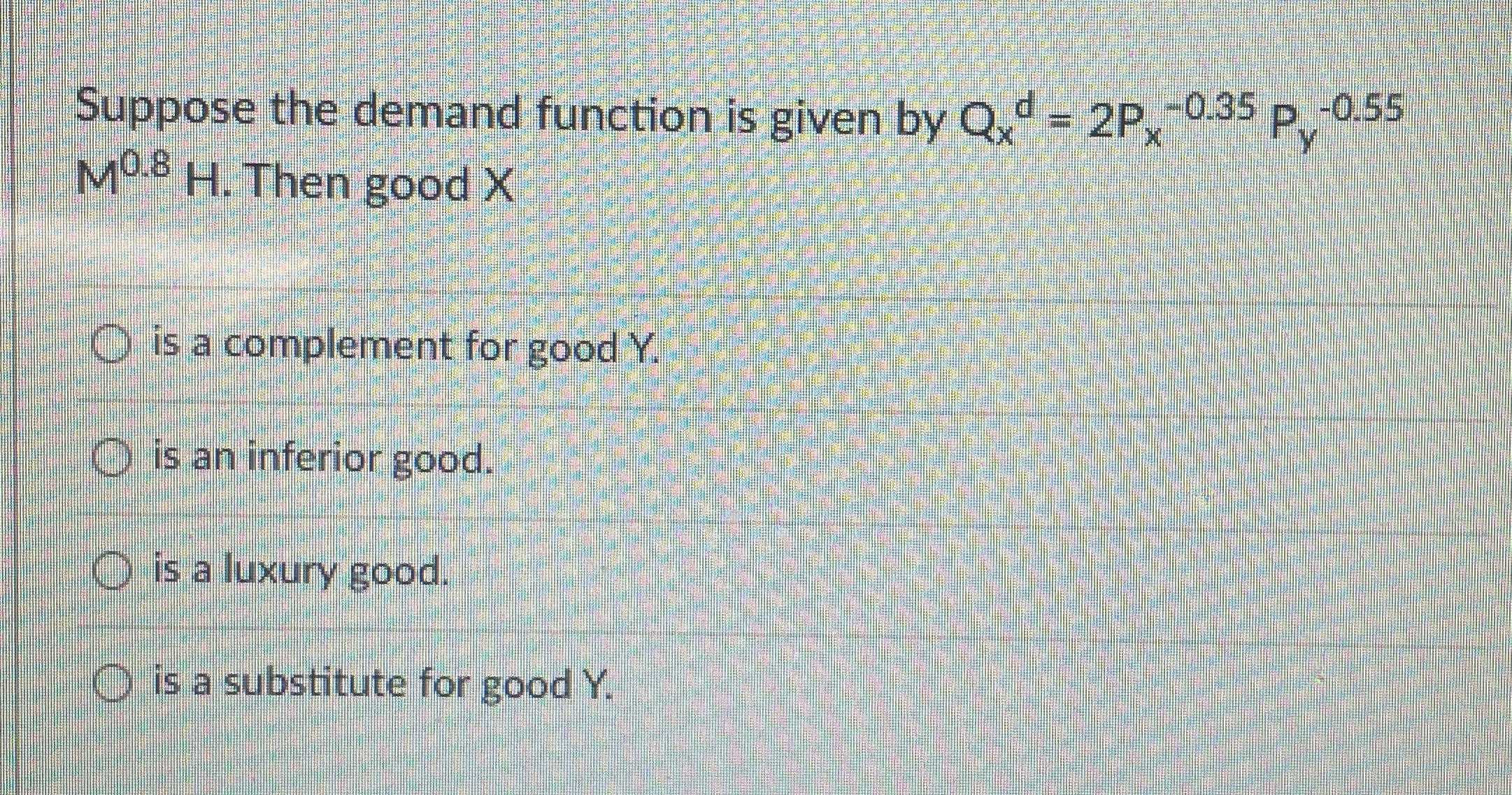 Solved Suppose the demand function is given by | Chegg.com