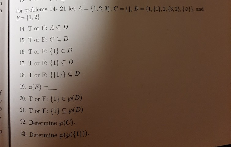 Solved J L For Problems 14 21 Let A 1 2 3 C D Chegg Com