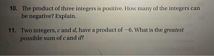 what is the product of two negative integers