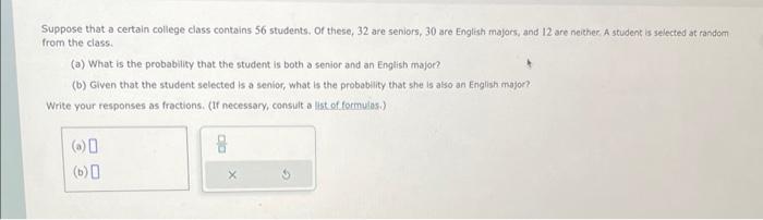 Solved Suppose that a certain college class contains 56 | Chegg.com