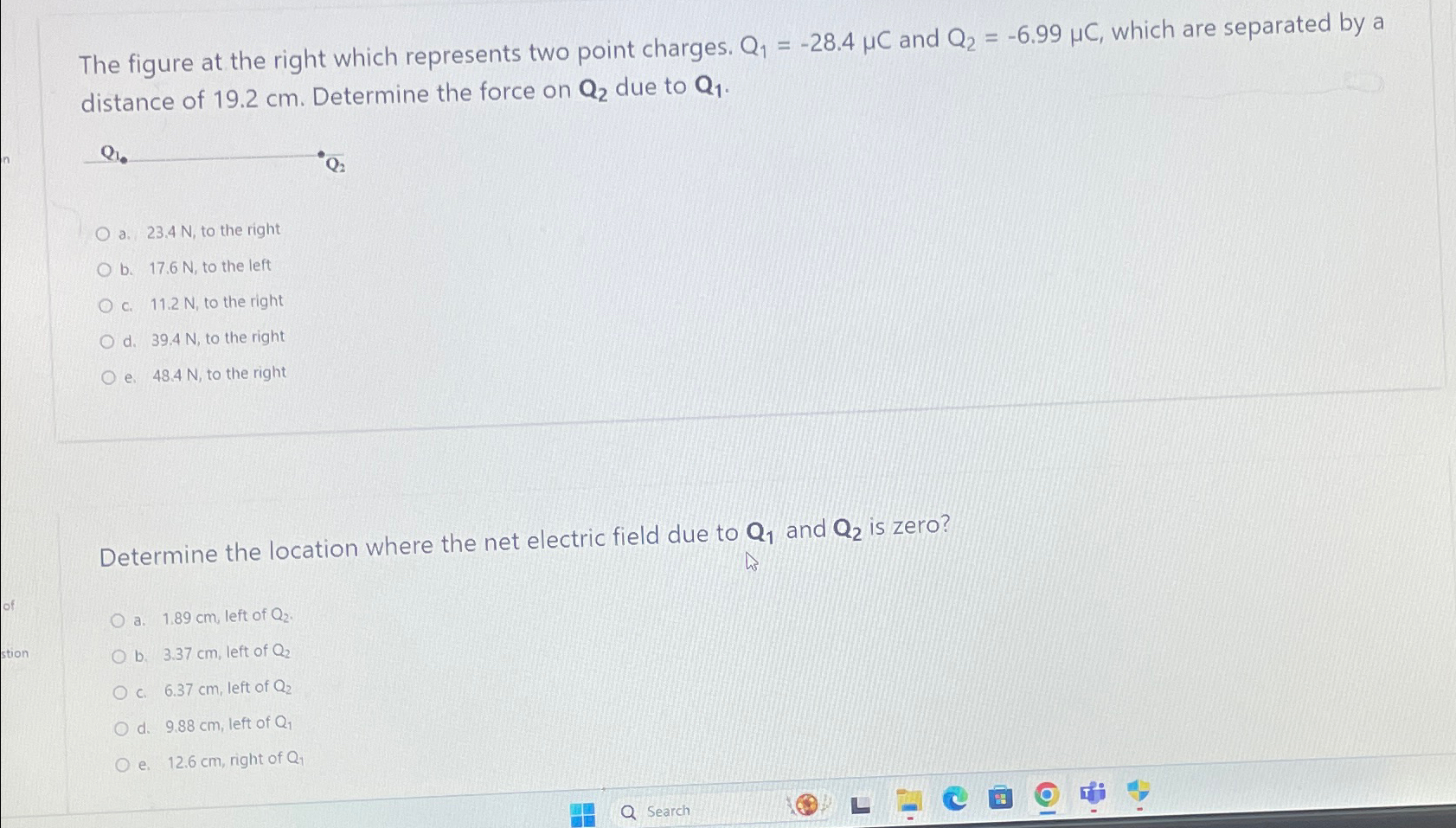 Solved The figure at the right which represents two point | Chegg.com