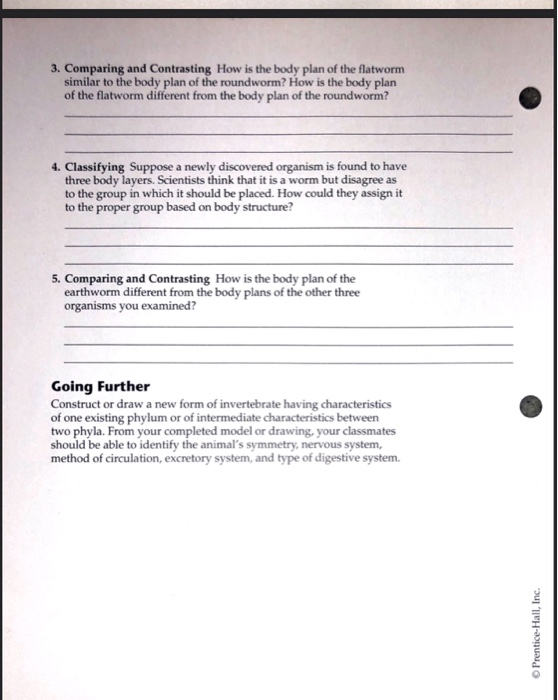 Date Name Class Chapter 29 Paring Invertebrates Chegg 