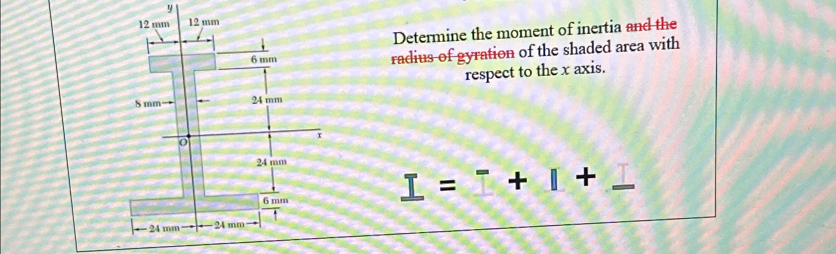 Solved Determine the moment of inertia and the radius of | Chegg.com