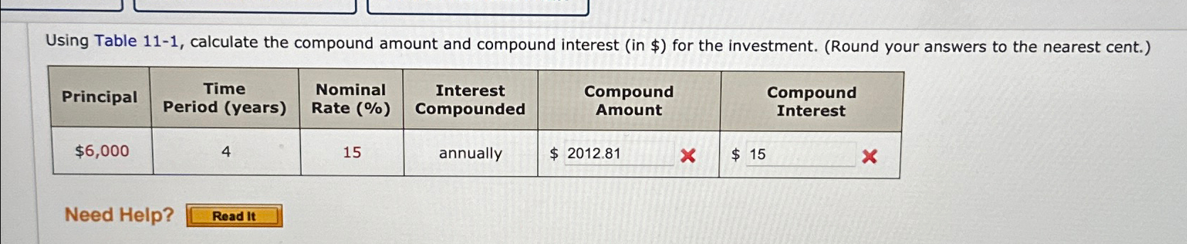 Using Table 11-1, ﻿calculate the compound amount and | Chegg.com