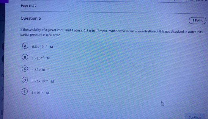 Solved If the solubility of a gas at 25∘C and 1 atm is | Chegg.com