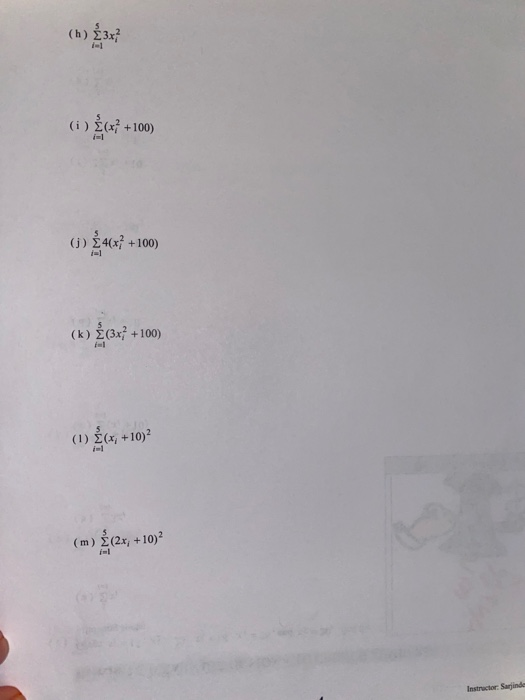 Sigma Crunch Solved Exercise 2.3. (LEARN USE OF SIGMA TO CRUNCH NUMBERS) | Chegg.com