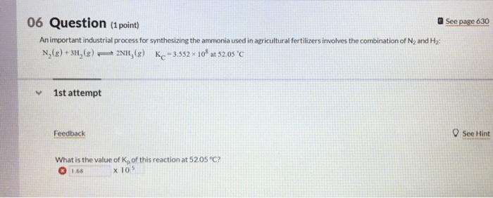Solved See page 630 06 Question (1 point) An important | Chegg.com
