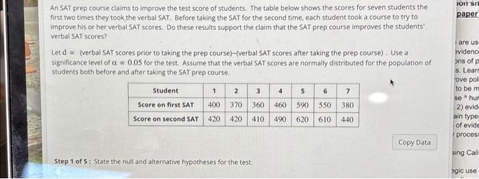 Solved Explanation: Step 2 of 5: Calculate the differences | Chegg.com