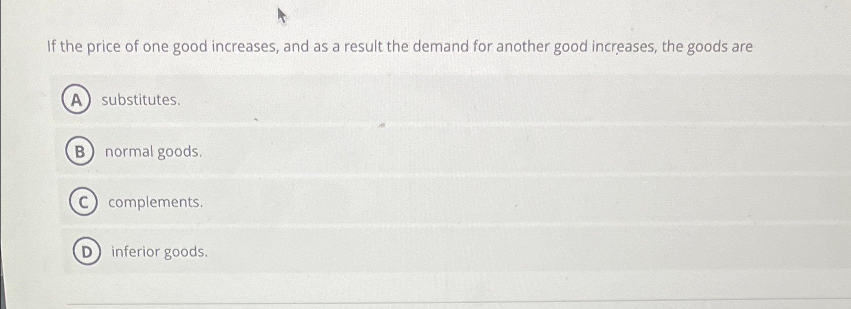 Solved If the price of one good increases, and as a result | Chegg.com