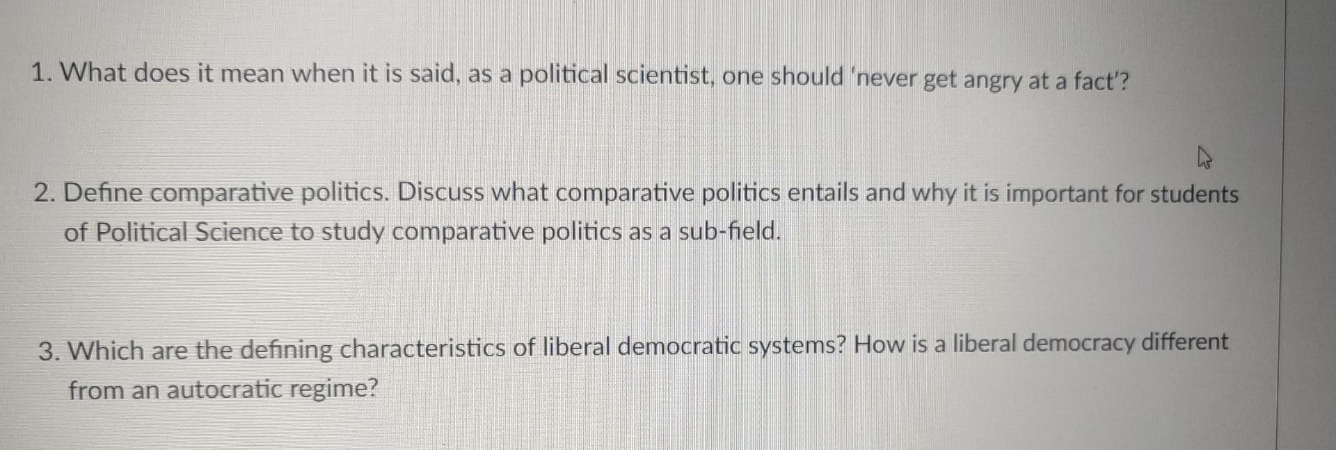 why do we study comparative politics