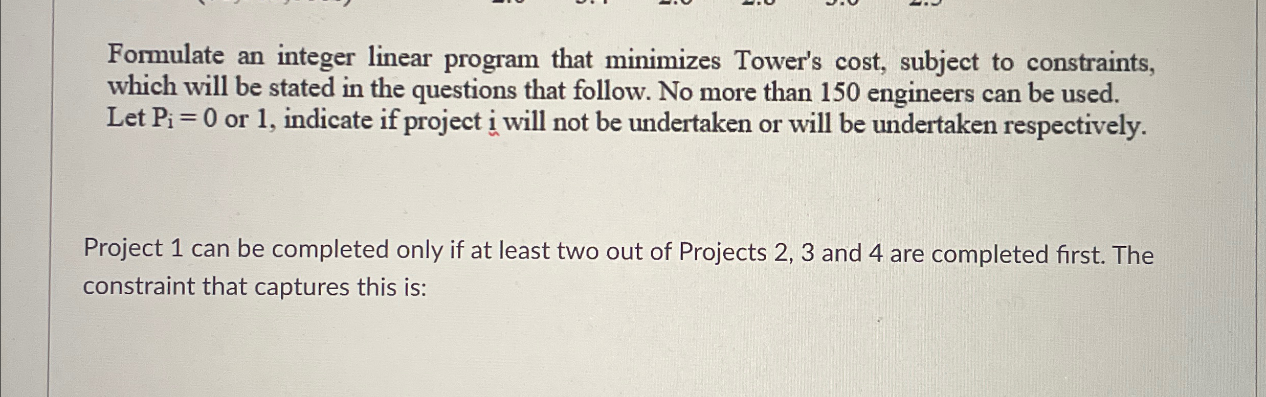 Solved Formulate an integer linear program that minimizes | Chegg.com