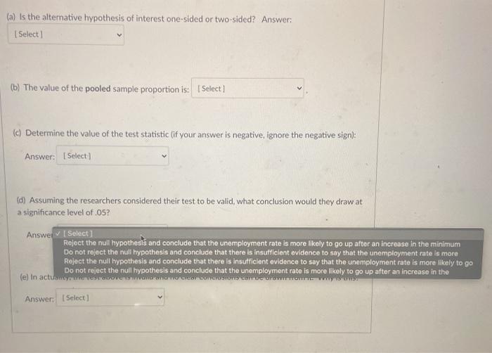 Solved Researchers conducted a study to see whether | Chegg.com