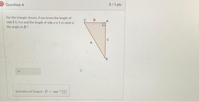 Solved For the triangle shown, if you know the length of | Chegg.com