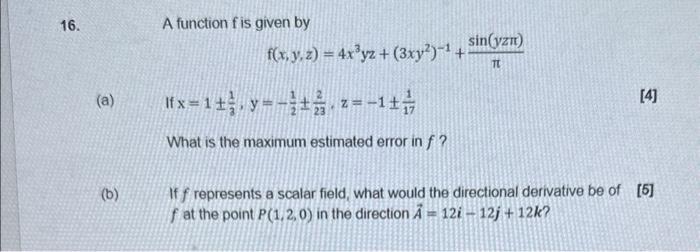 Solved A function f is given by | Chegg.com