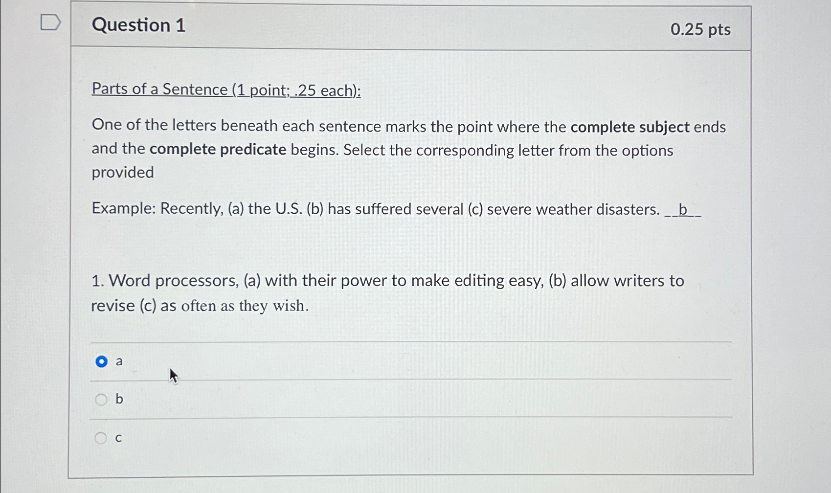 what is point of order answer in one sentence