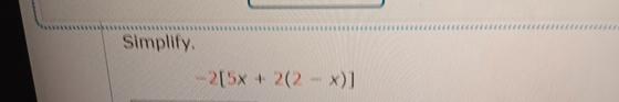 Solved Simplify 2 5x 2 2 x Chegg