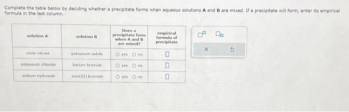 Solved Complete the table below by deciding whether a | Chegg.com