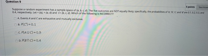 Solved Question 9 5 points Save As. Suppose a random | Chegg.com