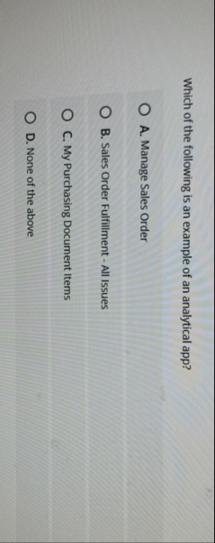 Solved Which of the following is an example of an | Chegg.com
