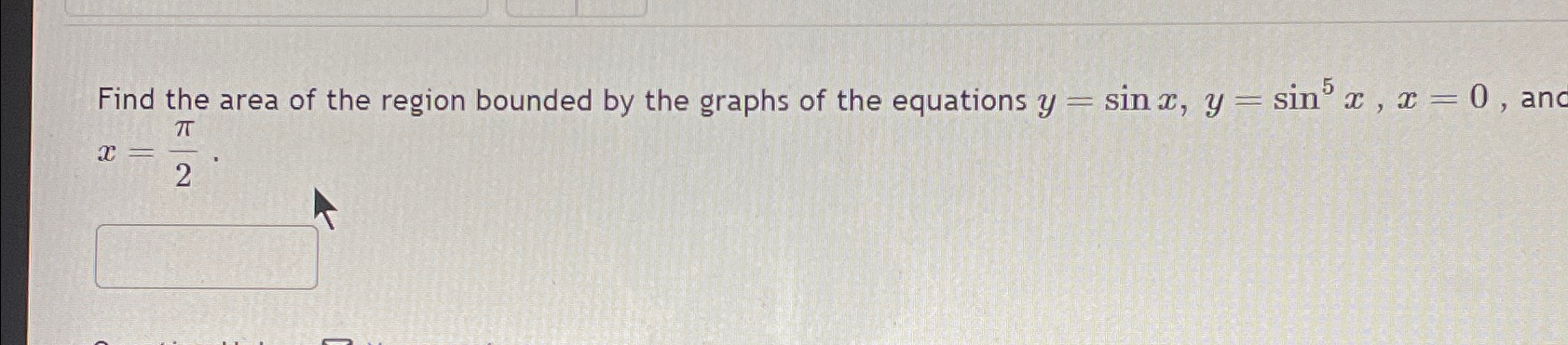 Solved Find the area of the region bounded by the graphs of | Chegg.com