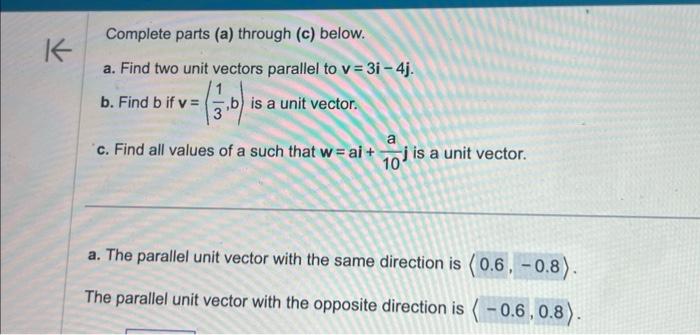 Solved Complete parts (a) through (c) below. a. Find two | Chegg.com