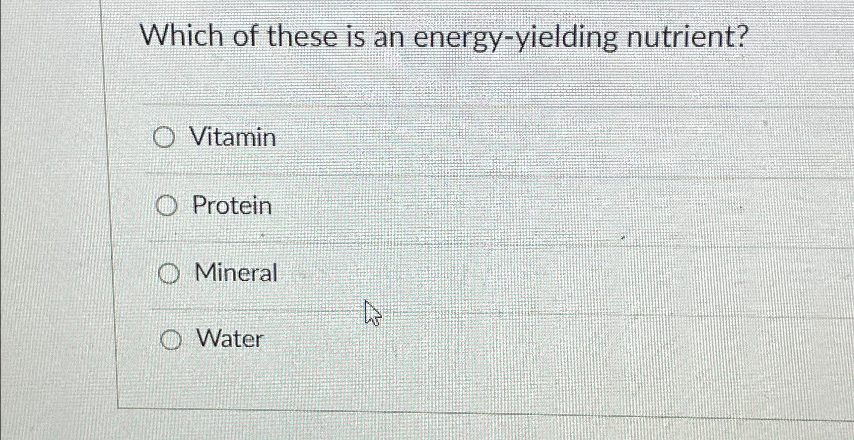 Solved Which of these is an energyyielding