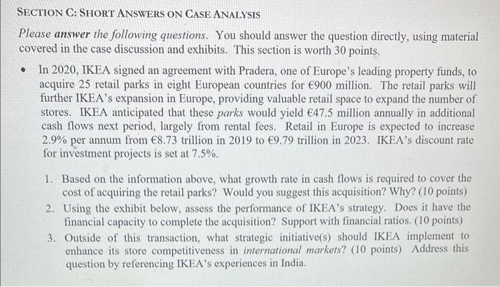 Solved SECTION C: SHORT ANSWERS ON CASE ANALYSIS Please | Chegg.com