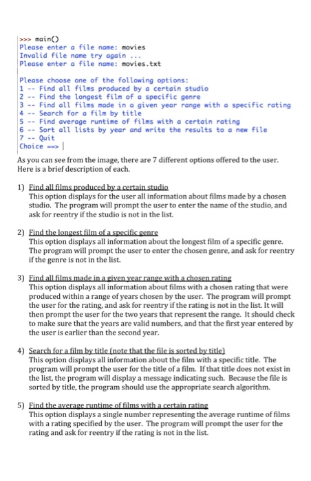 Solved using python with these instructions, what would be | Chegg.com