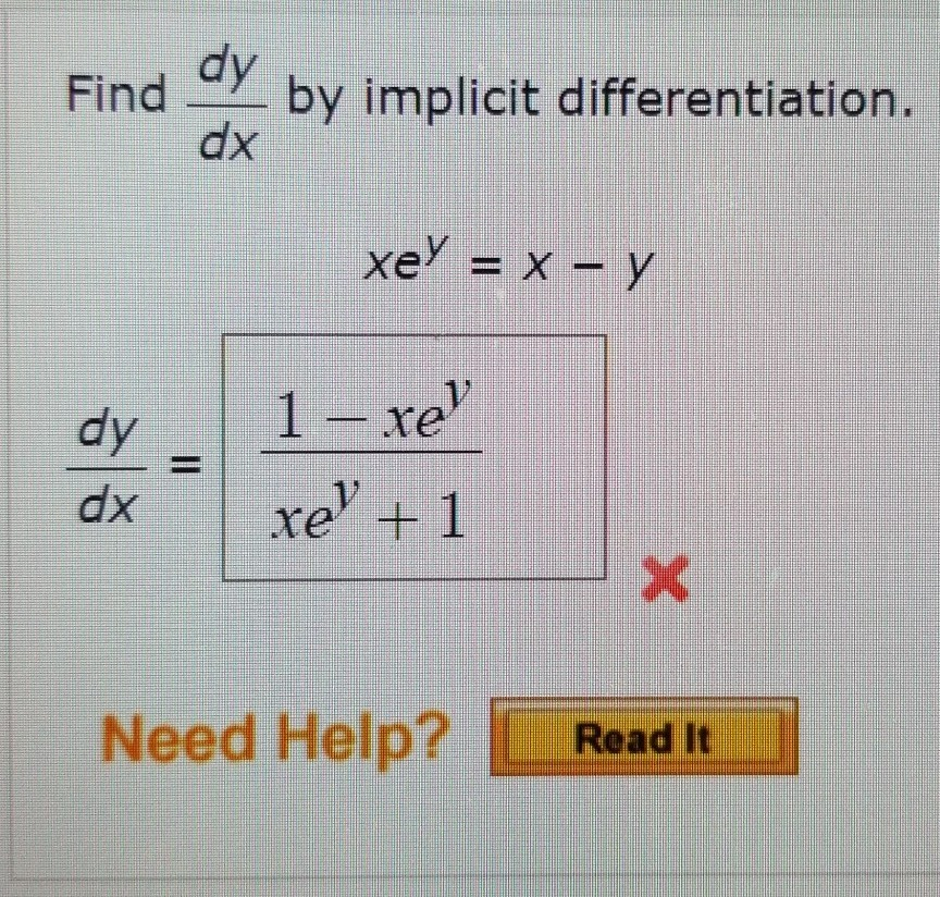 solved-find-dy-dx-by-implicit-differentiation-xey-x-y-1-chegg