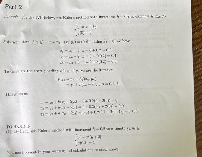 Solved The first half is an example on how its suppose to | Chegg.com