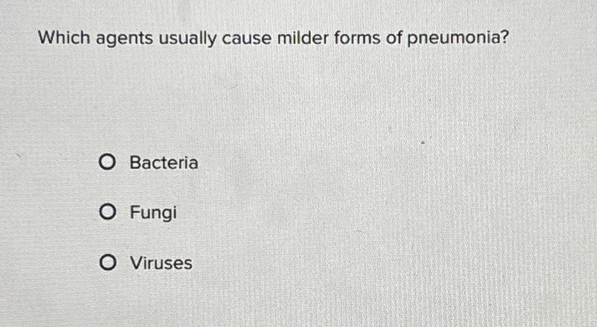 Solved Which agents usually cause milder forms of | Chegg.com