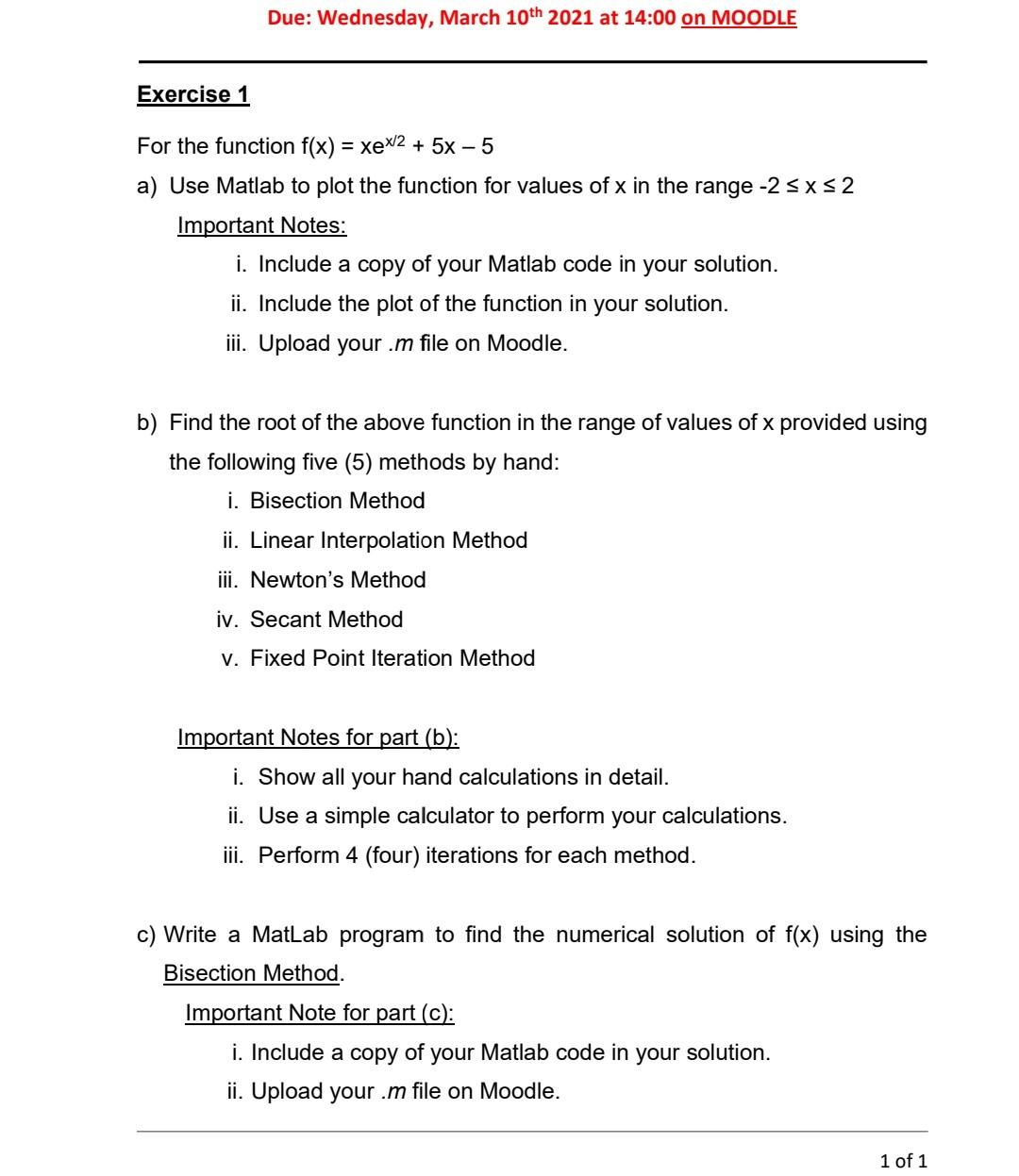 Solved Due Wednesday March 10th 21 At 14 00 On Moodle Chegg Com