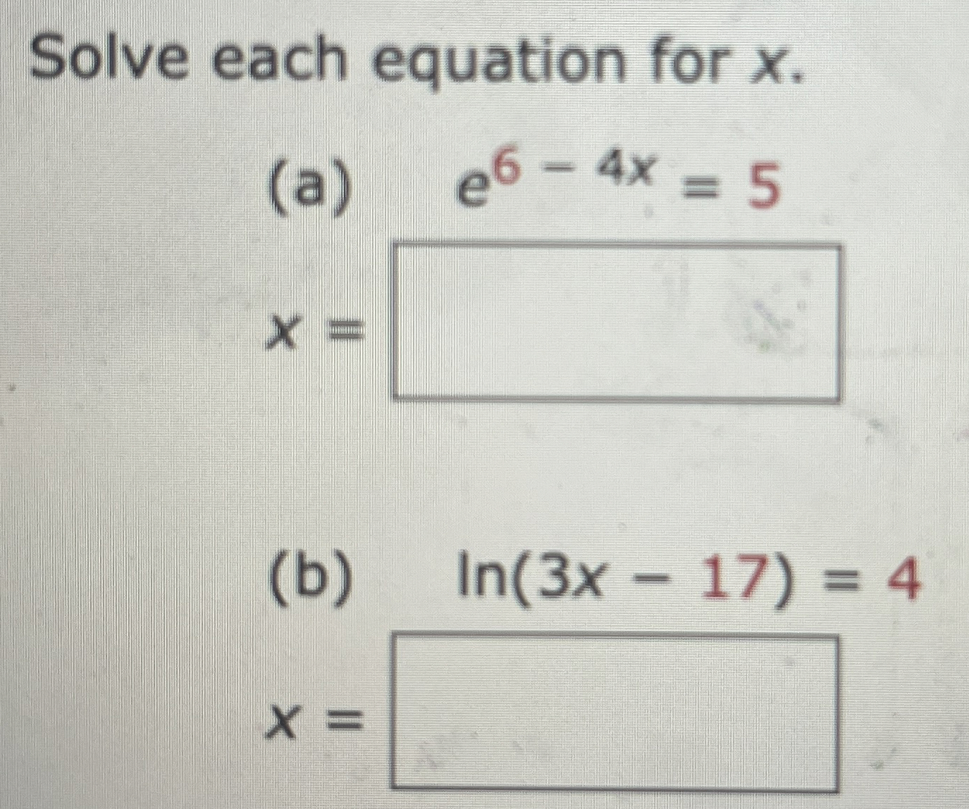 Solved Solve each equation for | Chegg.com