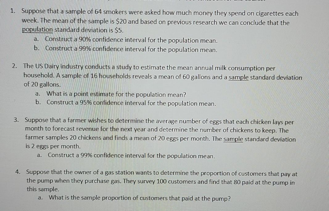 Solved b. Calculate a 95% confidence interval for the | Chegg.com
