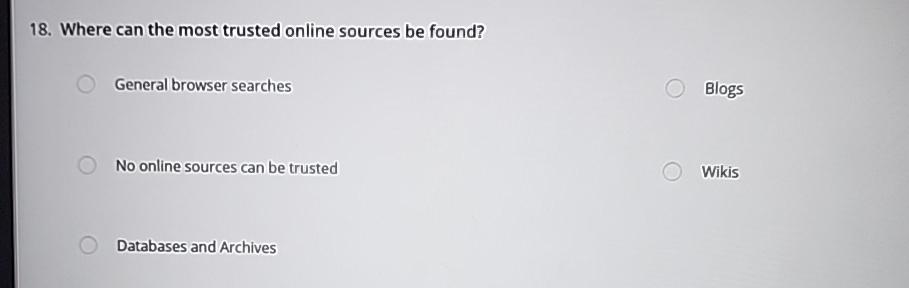 Solved Where can the most trusted online sources be | Chegg.com