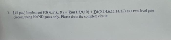 Solved [15 Pts.] Implement | Chegg.com