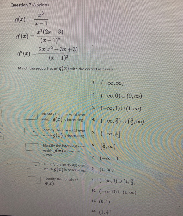 Solved Question 6 (6 points) Match the properties of | Chegg.com