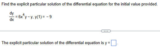 Solved Find the explicit particular solution of the | Chegg.com