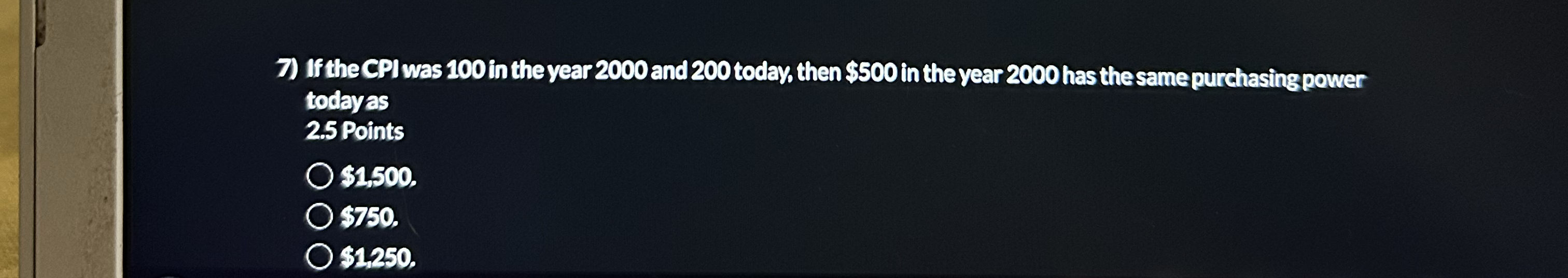 Solved If the CPI was 100 ﻿in the year 2000 ﻿and 200 ﻿today, | Chegg.com