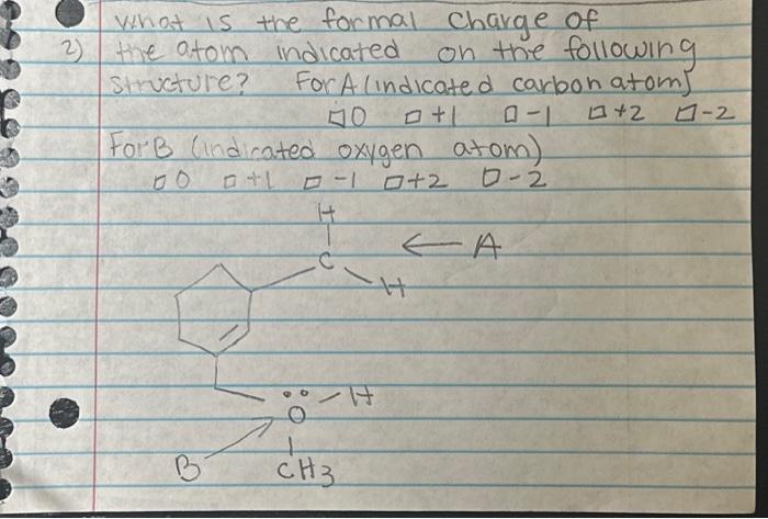 what is the formal charge of the indicated carbon atom