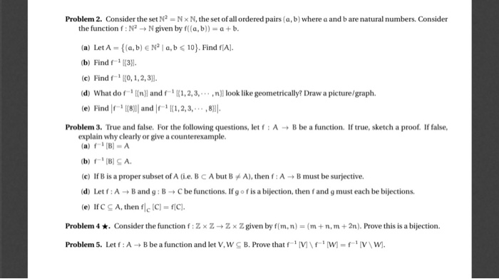 Solved Problem 2 Consider The Set Na Nxn The Set Of All Chegg Com